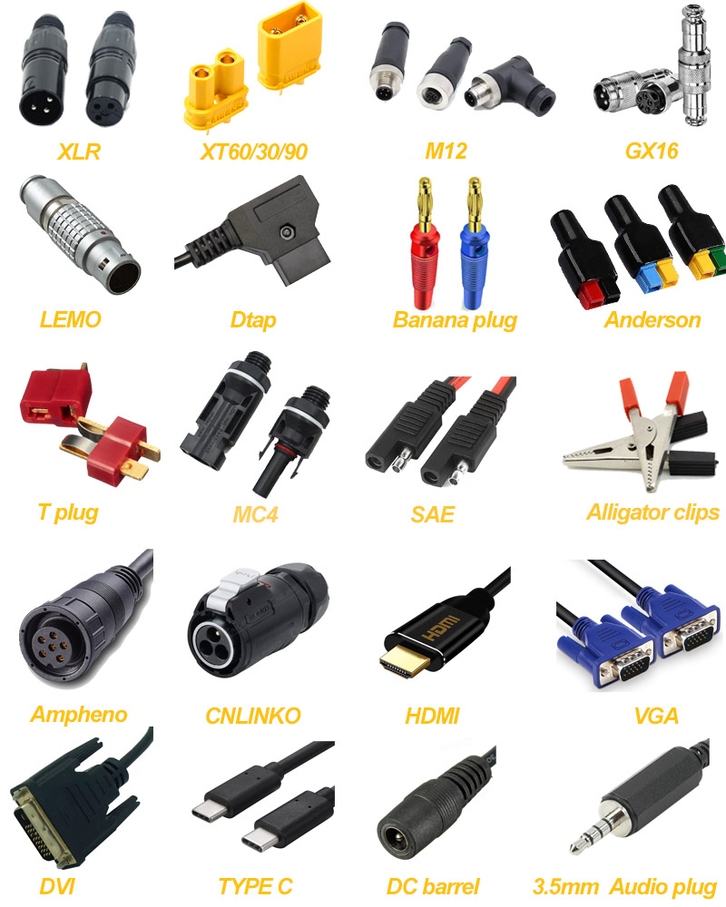 different connectors