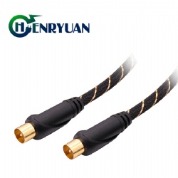 nylon braided network cable TV cable 9.5 male-to-male TV video transfer cable