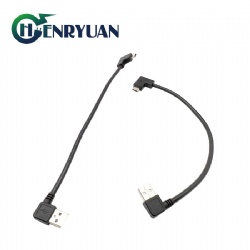 High speed shielded cable USB 3.0 Right Angle Type A male to Right Angle Type C male