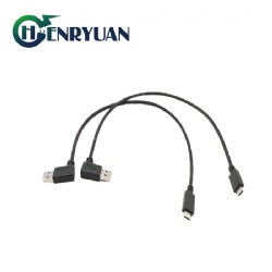 High speed shielded cable USB2.0 Right Angle Type A male to Type C male